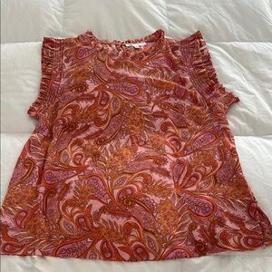 DR2 Red and Orange Ruffled Blouse